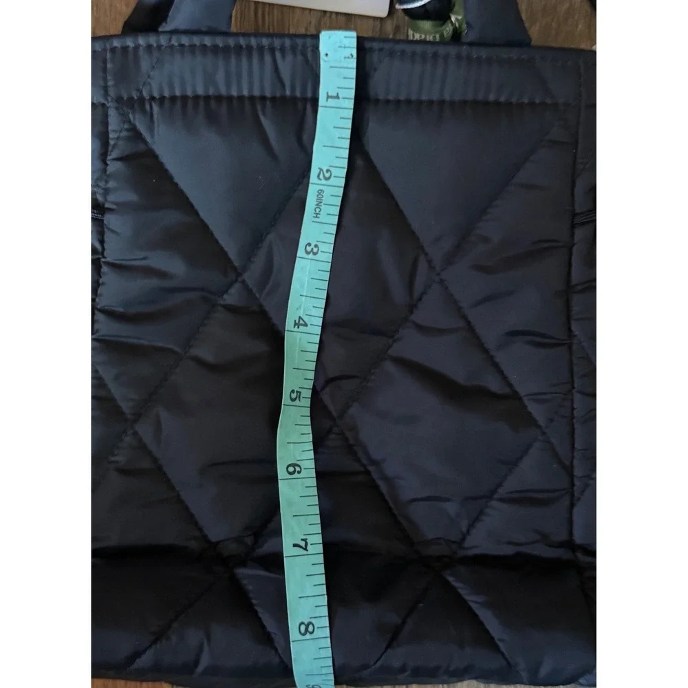 Vera Bradley Black Quilted Puffer Mini  Nylon Tote Convertible Crossbody‎  NWT